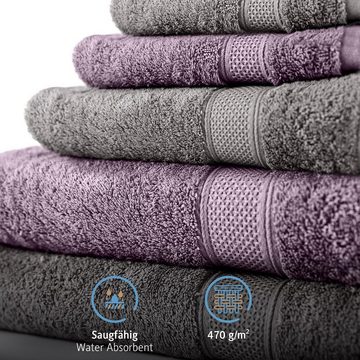 Komfortec Handtuch Set 100% Baumwolle, 2 Handtücher 50x100 cm und 2 Badetücher 70x140 cm, Frottier (Packung, 4-St), Frottee, Weich