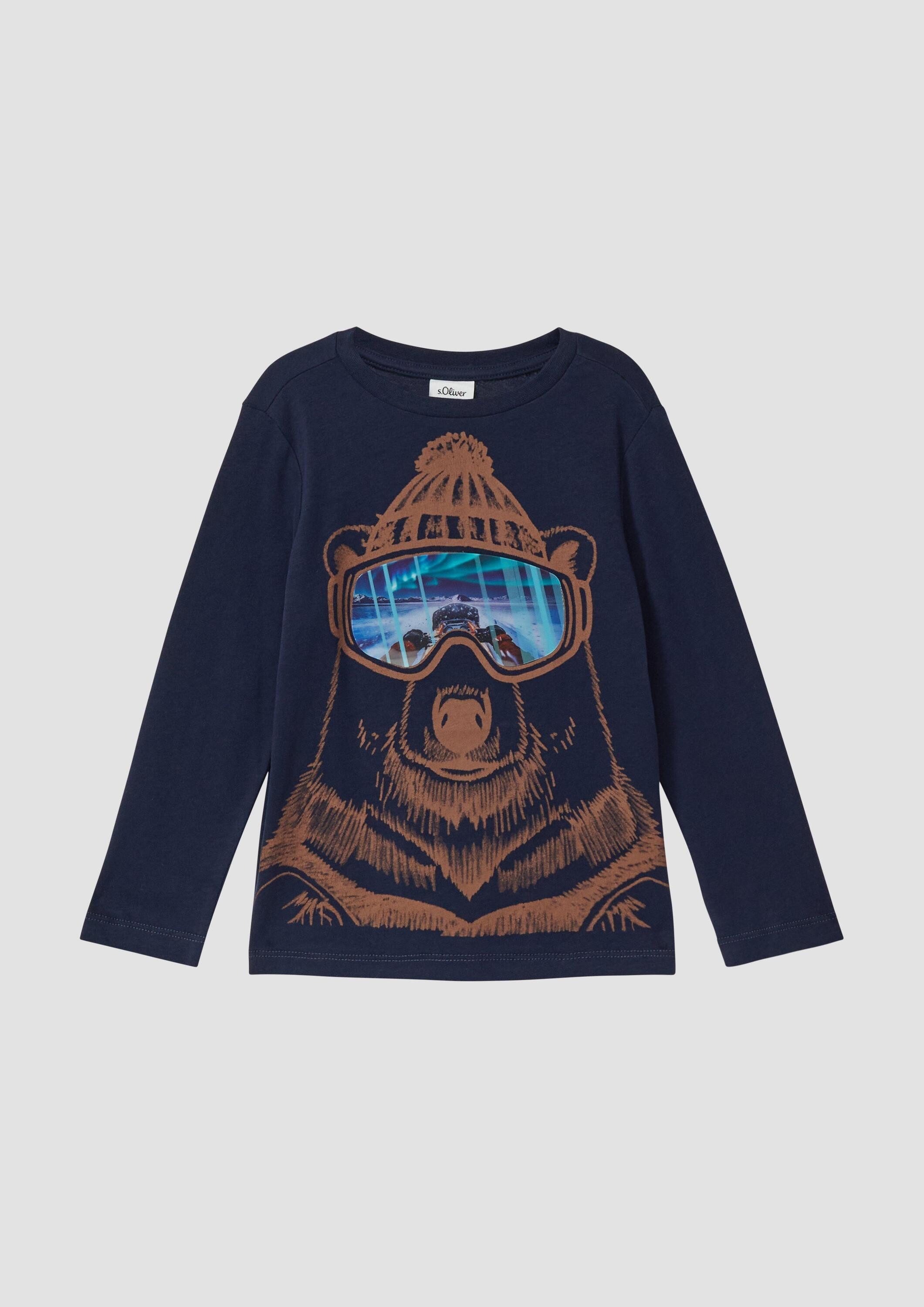 s.Oliver Langarmshirt T-Shirt Longsleeve mit Hologram-Artwork