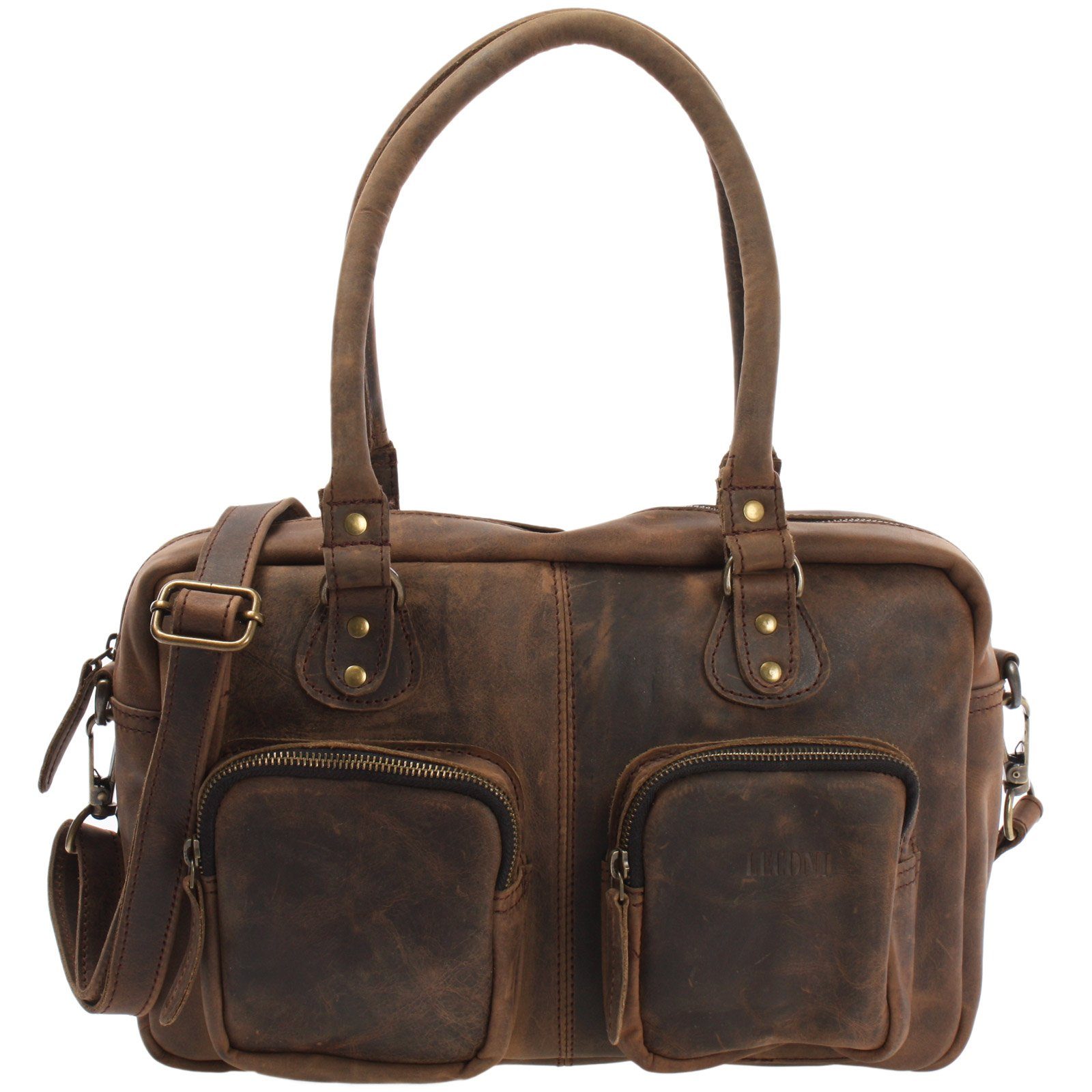 Schultertasche Handtasche Henkeltasche Damen Leder LE0046