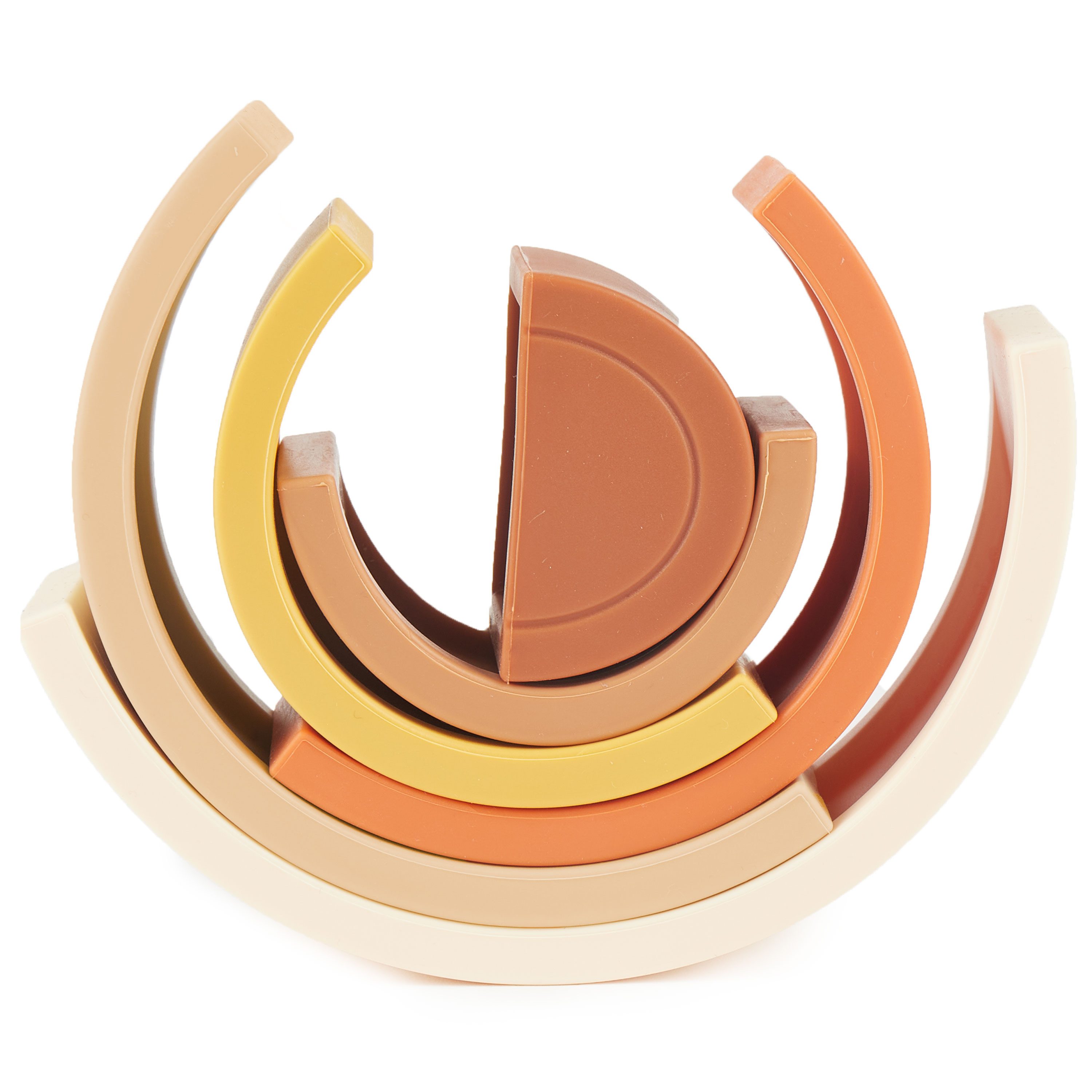 BIECO Stapelspielzeug Bieco Silikon Regenbogenn Baby Chocolate Bliss