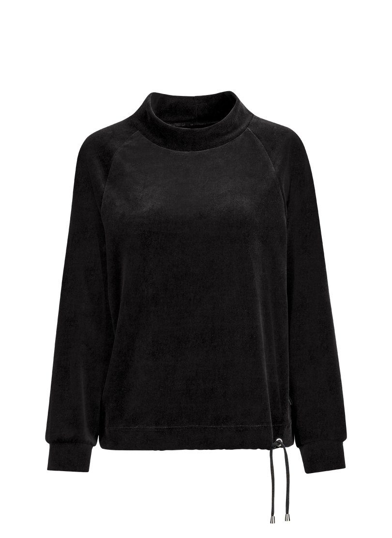 Trigema Sweatshirt TRIGEMA Nicki Pullover mit Kordelzug