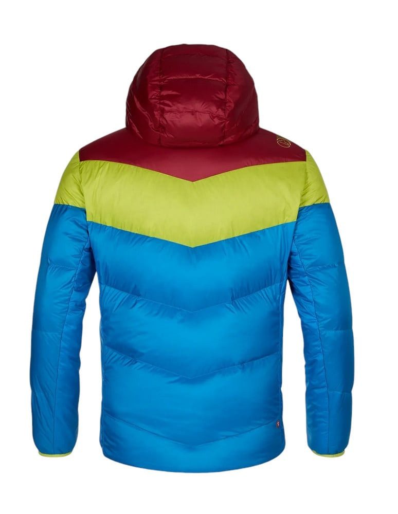 La Sportiva Winterjacke Nature Down (Primaloft Isolierung) blau/lime/burgund Herren
