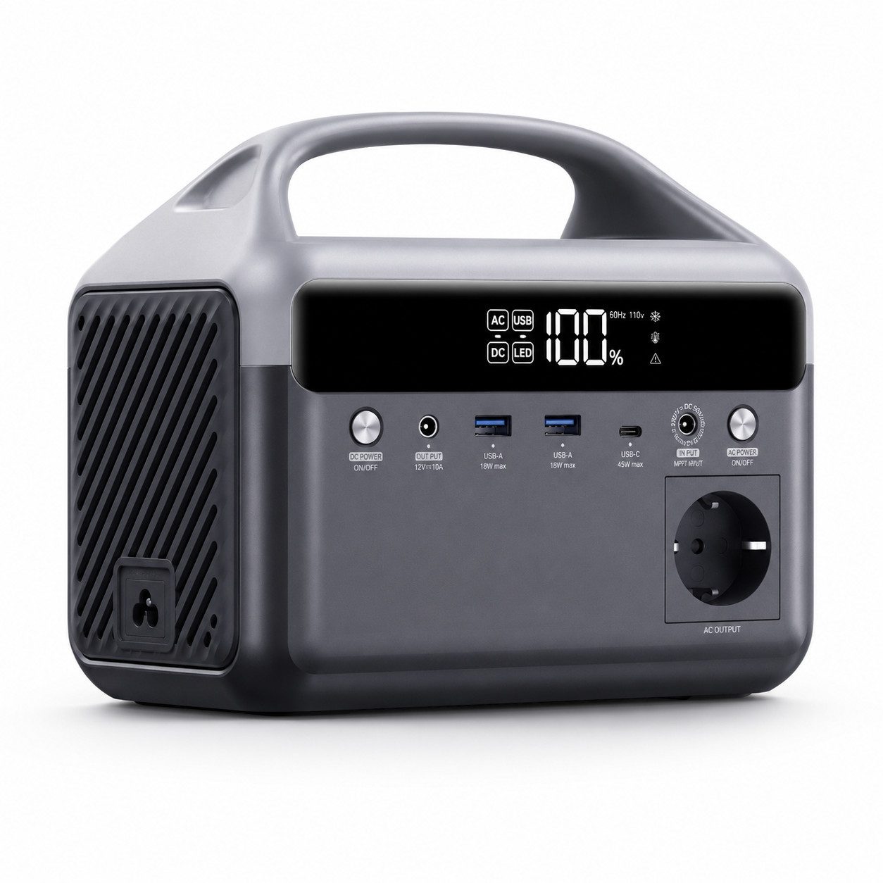 Goldstern-Tech Powerstation Tragbarer Stromspeicher 192 Wh LiFePO4-Akku 60000 mAh (12 V), 600 W Spitzenleistung, USB-C 45 W, LED-Licht
