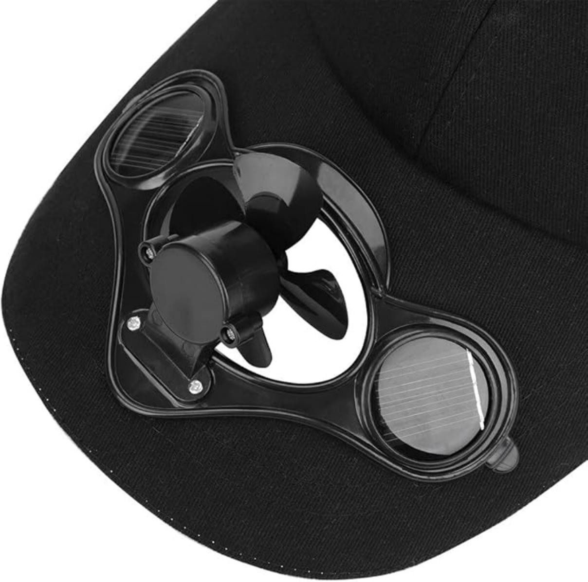 Bwecuy Baseball Cap Solar-Ventilator Kappe Baumwolle Sporthut Sonnenenergie