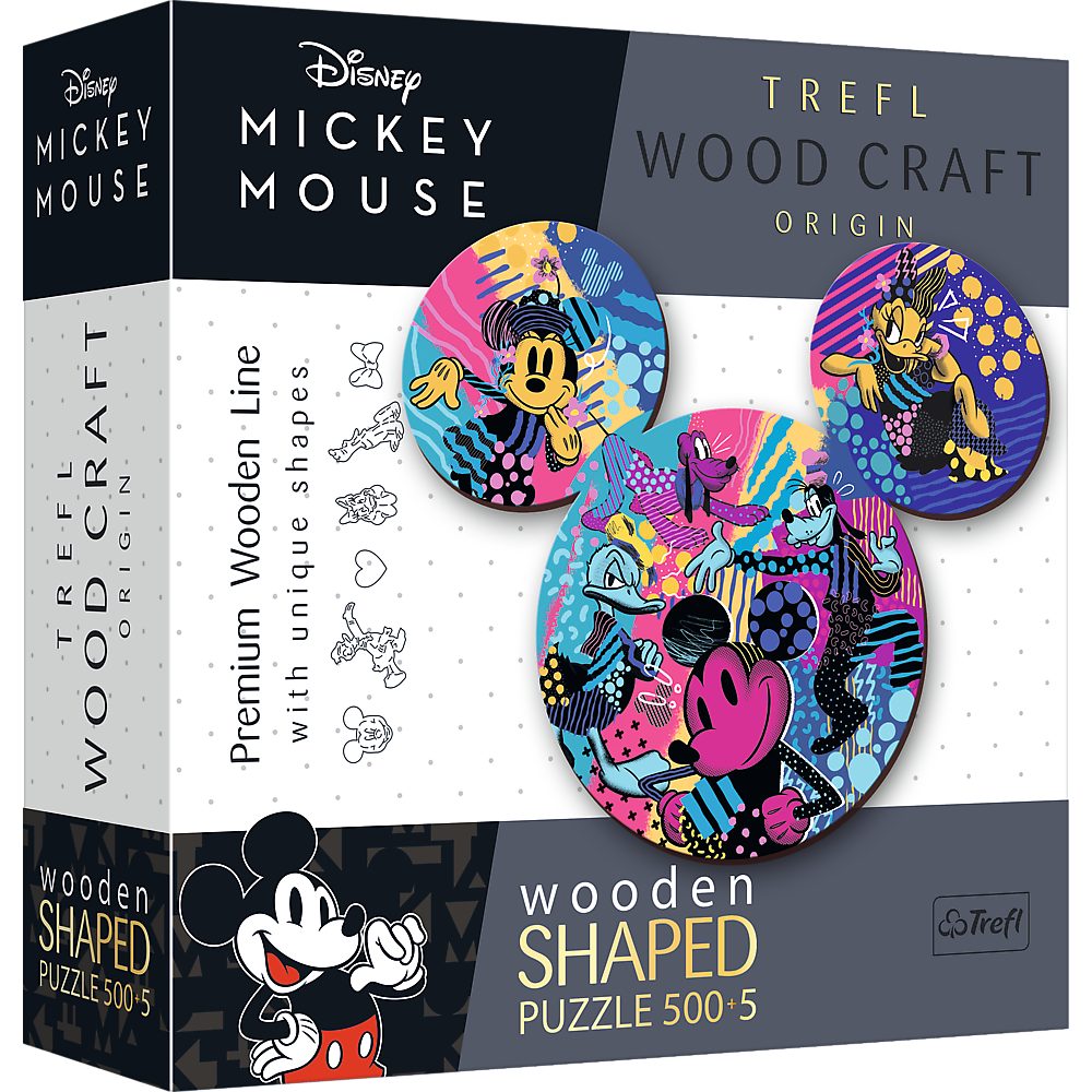 Trefl Puzzle Trefl 20168 Disney Mickey Mouse 500+5 Sonderform, 500 Puzzleteile