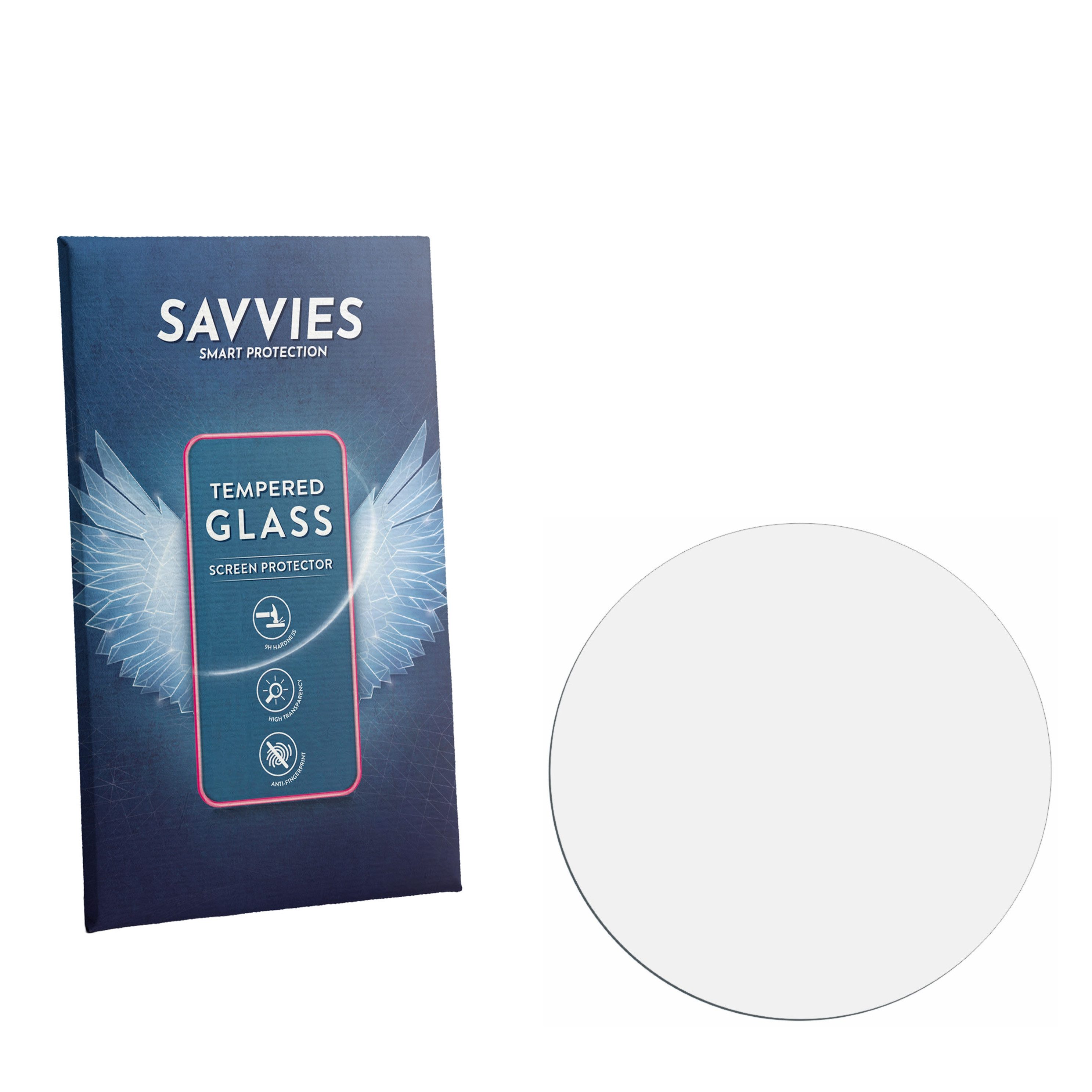 Savvies Displayschutzglas Schutzglas für Samsung Galaxy Watch 4 (40mm), Displayschutz 9H Glas Klar Transparent