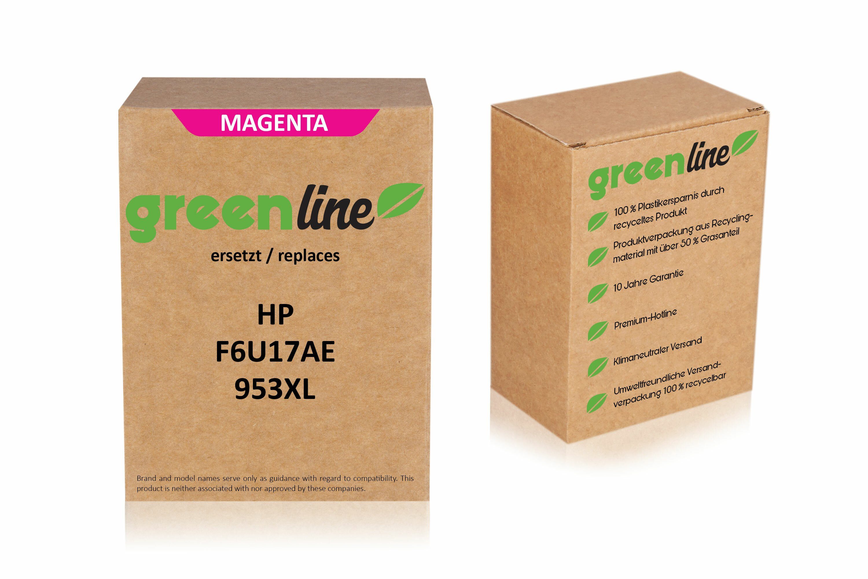 Inkadoo greenline ersetzt HP Tintenpatrone Tintenpatrone / F6U17AE 953XL
