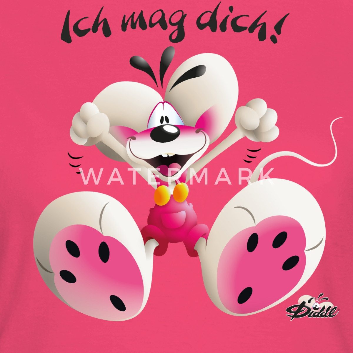 Spreadshirt T-Shirt Diddl Maus Ich Mag Dich Frauen T-Shirt (1-tlg) günstig online kaufen