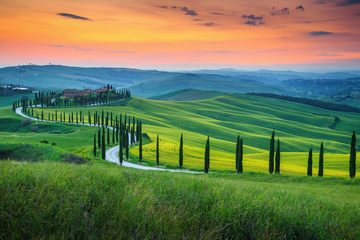 A.S. Création Leinwandbild Tuscany, (1 St), Feld Natur Keilrahmen Landschaft