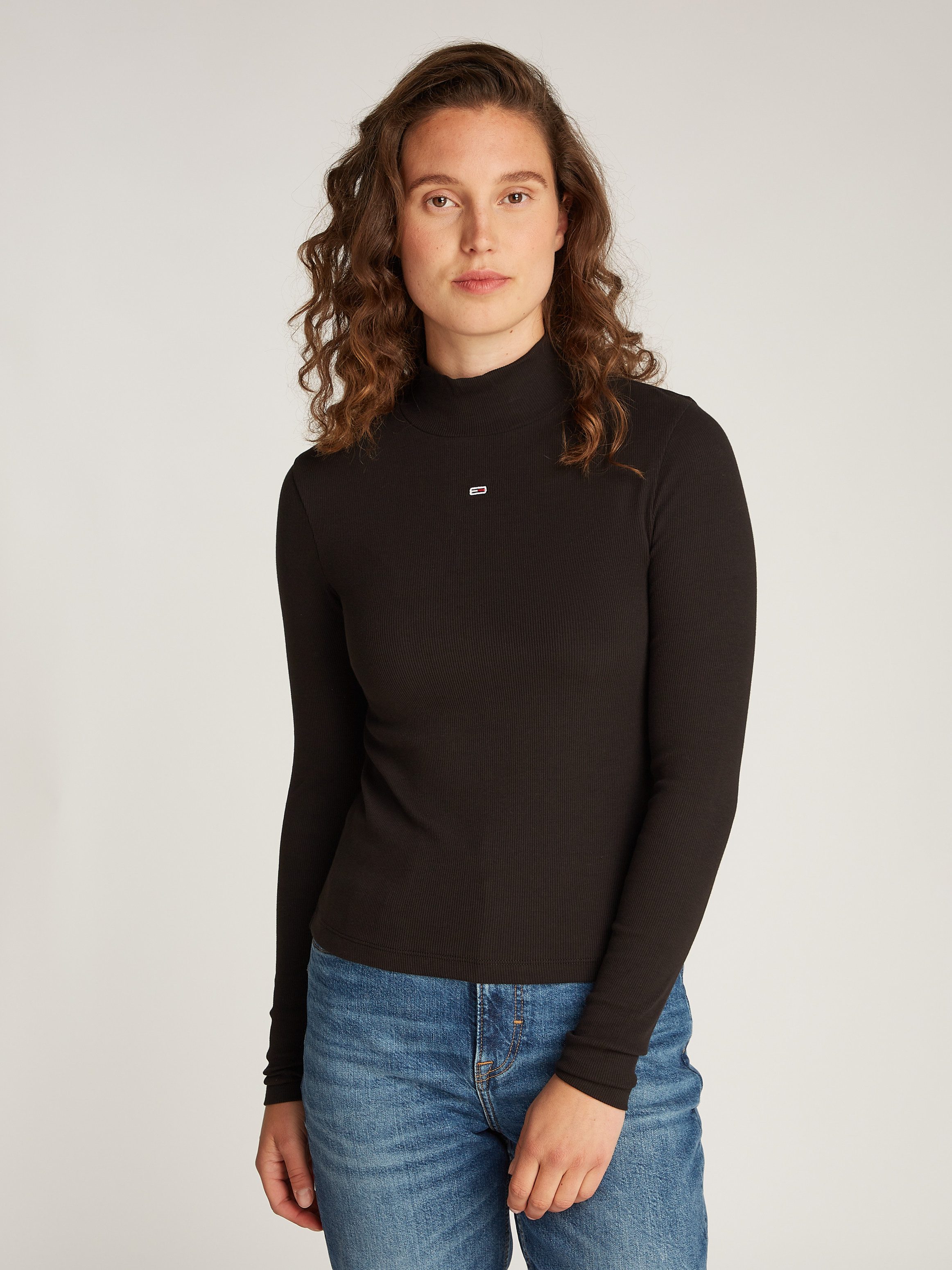 Tommy Jeans Langarmshirt TJW ESSENTIAL MOCK günstig online kaufen