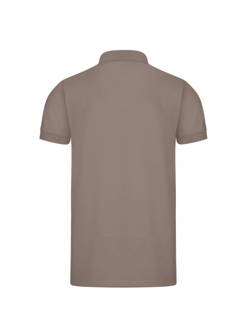 Trigema Poloshirt TRIGEMA Slim Fit Poloshirt DELUXE-Piqué taupe aus