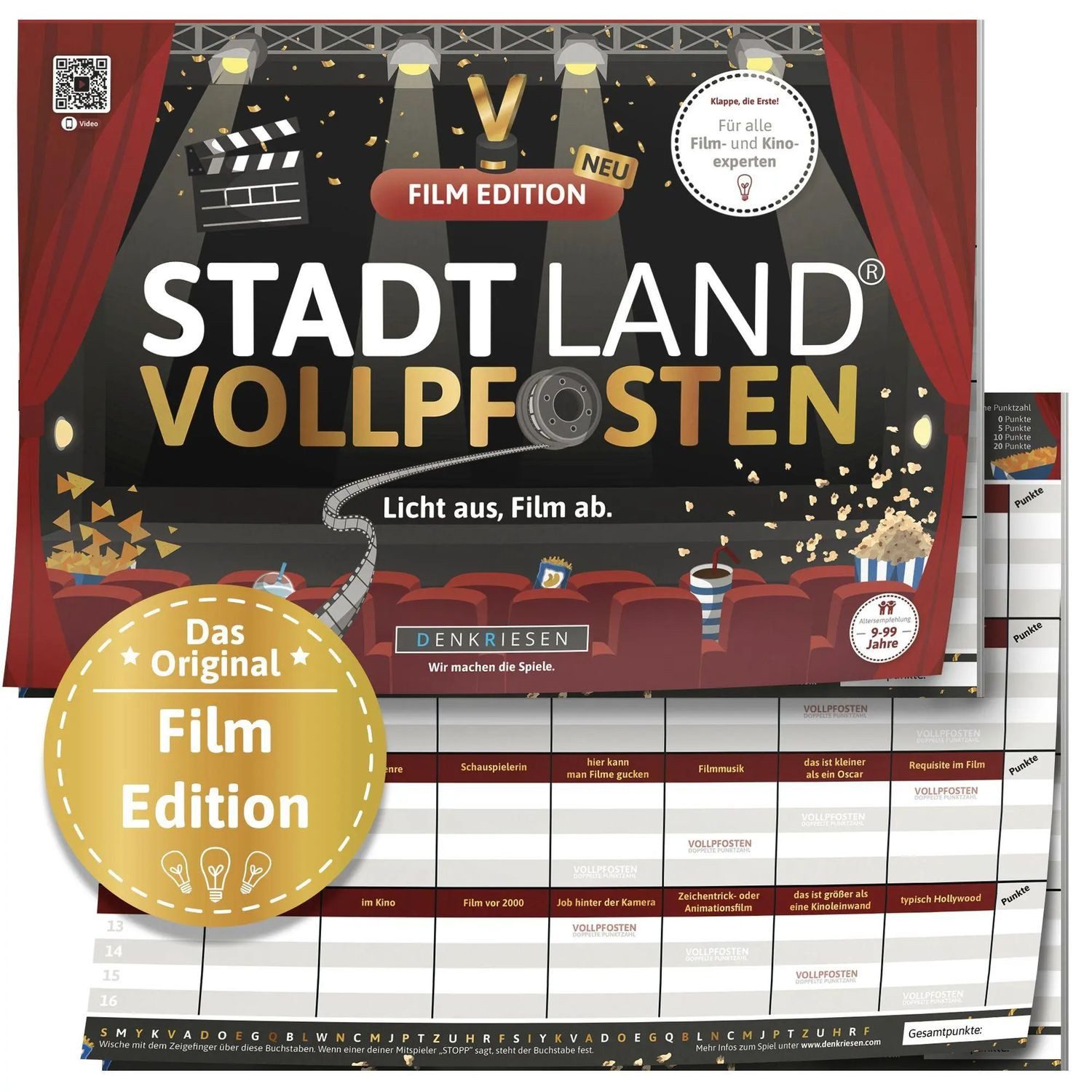 Denkriesen Spiel DENKRIESEN - STADT LAND VOLLPFOSTEN® - FILM EDITION - "Licht aus,...