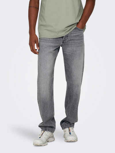 ONLY & SONS Regular-fit-Jeans Regular Fit Jeans Straight Leg Denim ONSEDGE 6621 in Hellgrau