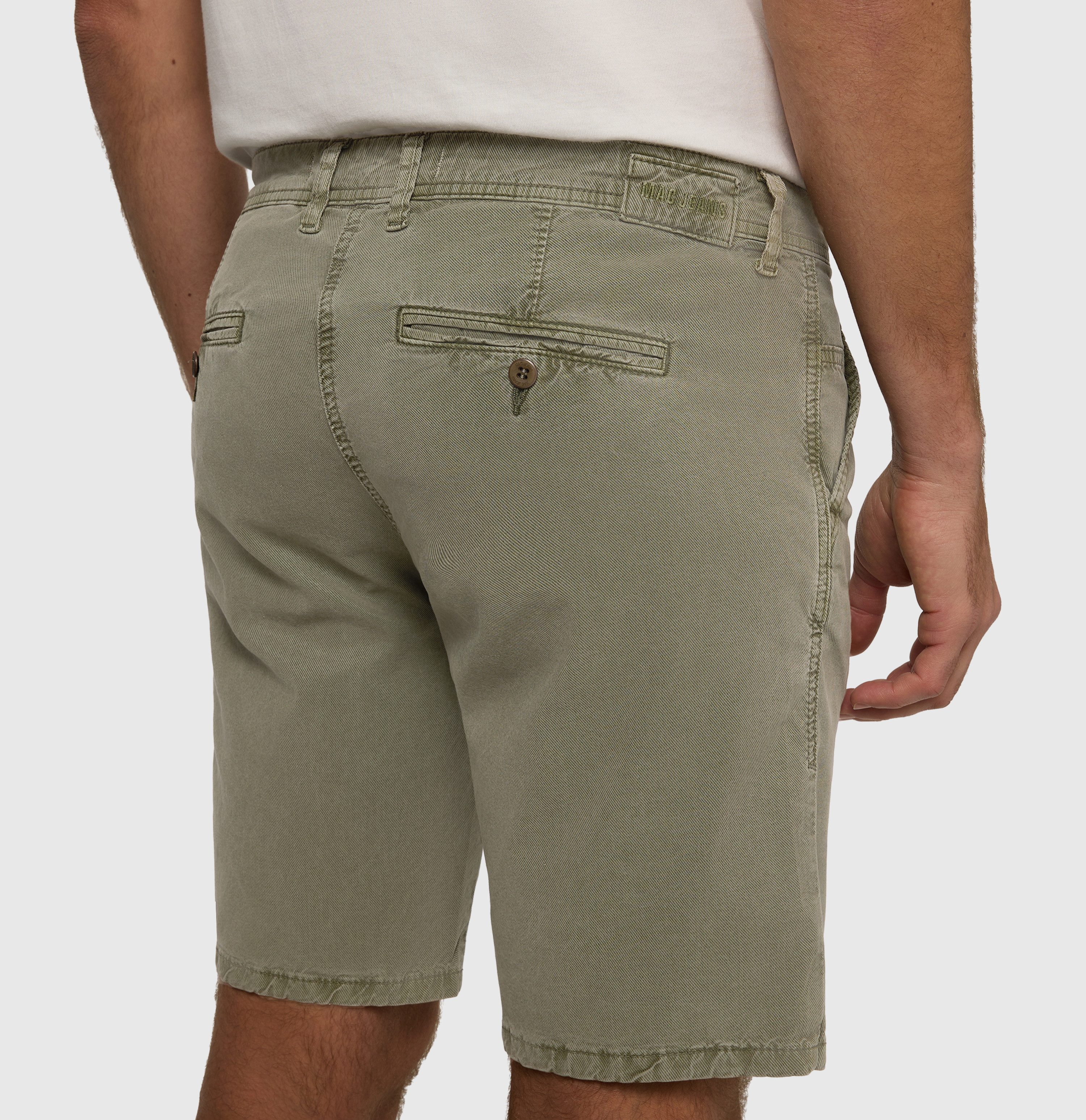 MAC Bermudas Liam Bermuda in gewaschener Optik, Twillqualität
