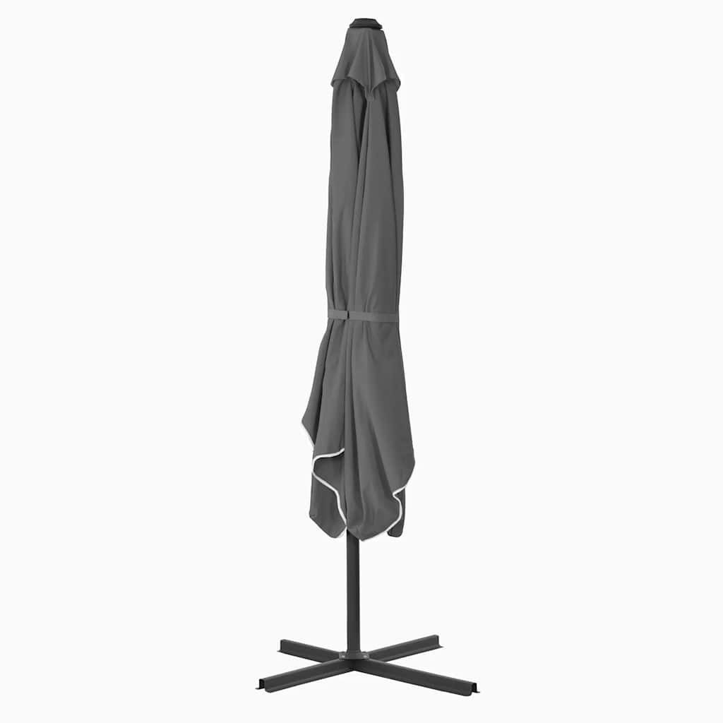 vidaXL Sonnenschirm Sonnenschirm mit Stahl-Mast 250x250 cm Anthrazit