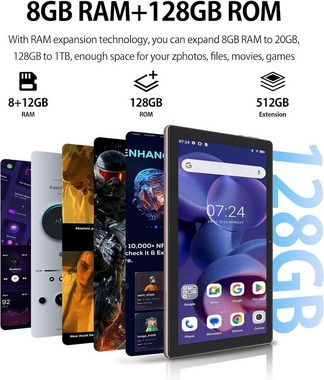 DOOGEE U10 Pro 20GB RAM Tablet (10", 128 GB, Andriod 13, WiFi-6, Widevine L1, 1280 * 800 HD+IPS, 8MP+5MP 5060mAh/TÜV SÜD/BT 5.0)