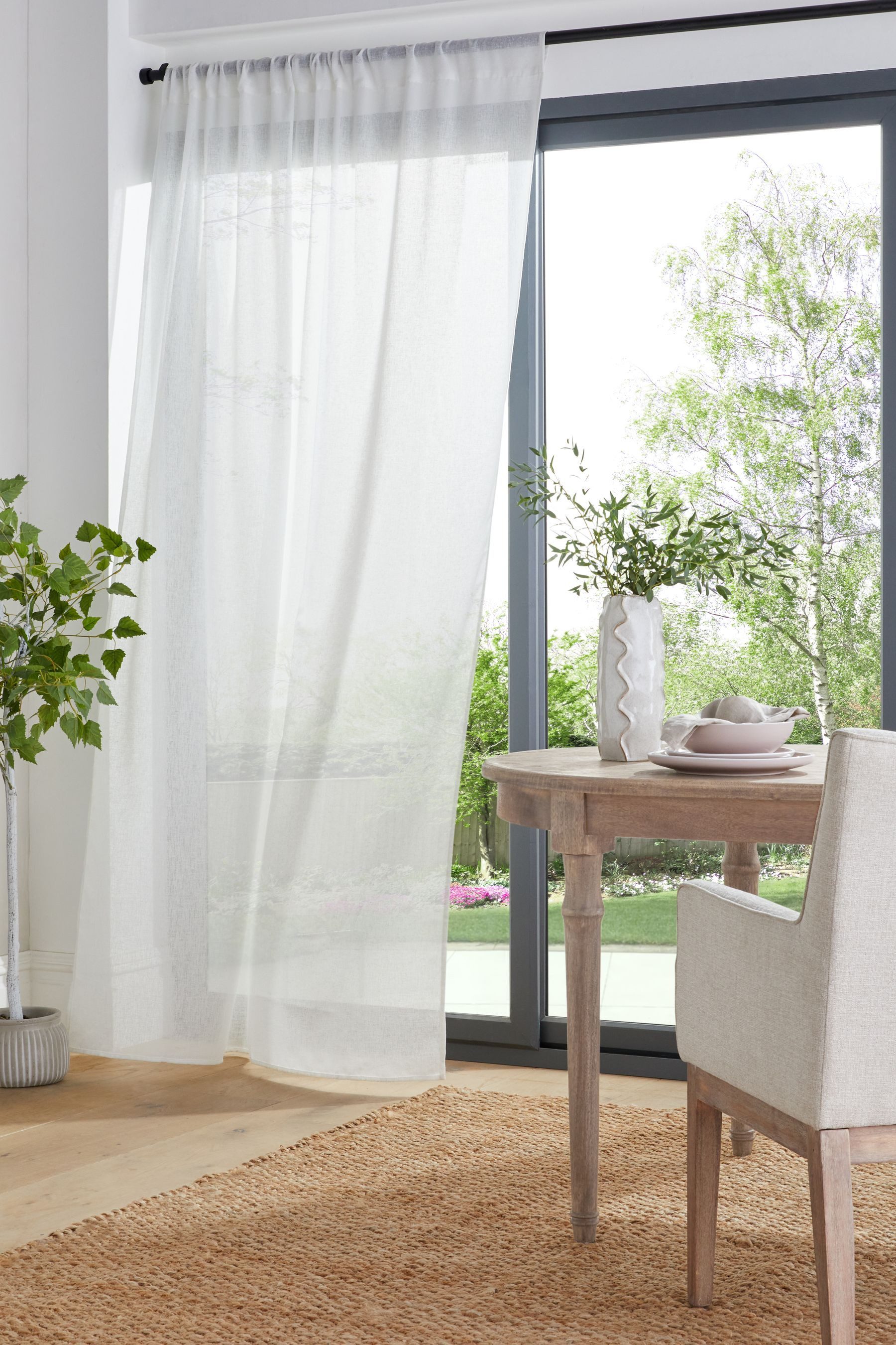 Next Gardine Transparente Voile-Bahnenvorhänge mit Schlaufen, günstig online kaufen