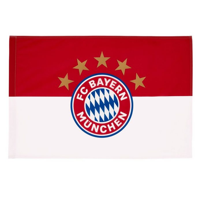 FC Bayern München Fahne FC Bayern München Fahne 5 Sterne Logo 150 x 100 cm
