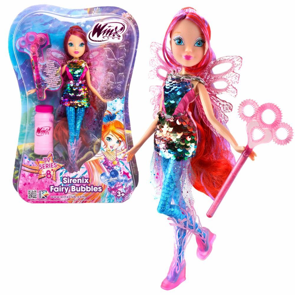 Winx Club Anziehpuppe Bloom Sirenix Fairy Bubbles Puppe Winx Club Fee 28 cm