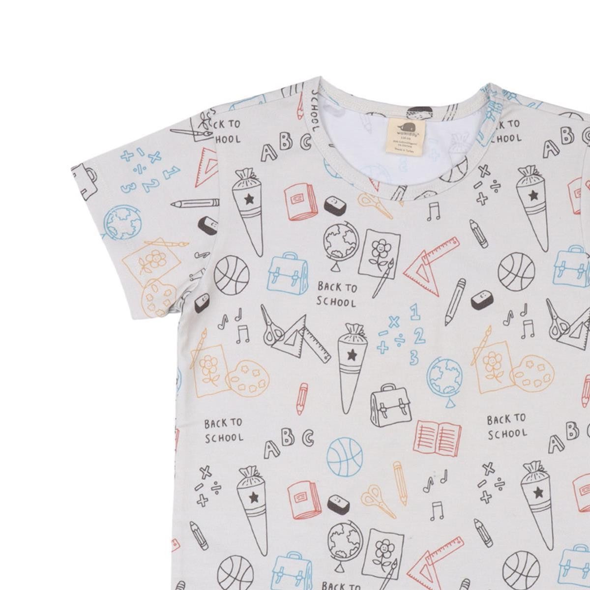 Walkiddy T-Shirt T-Shirt mit Schulbeginn-Design aus Bio-Baumwolle