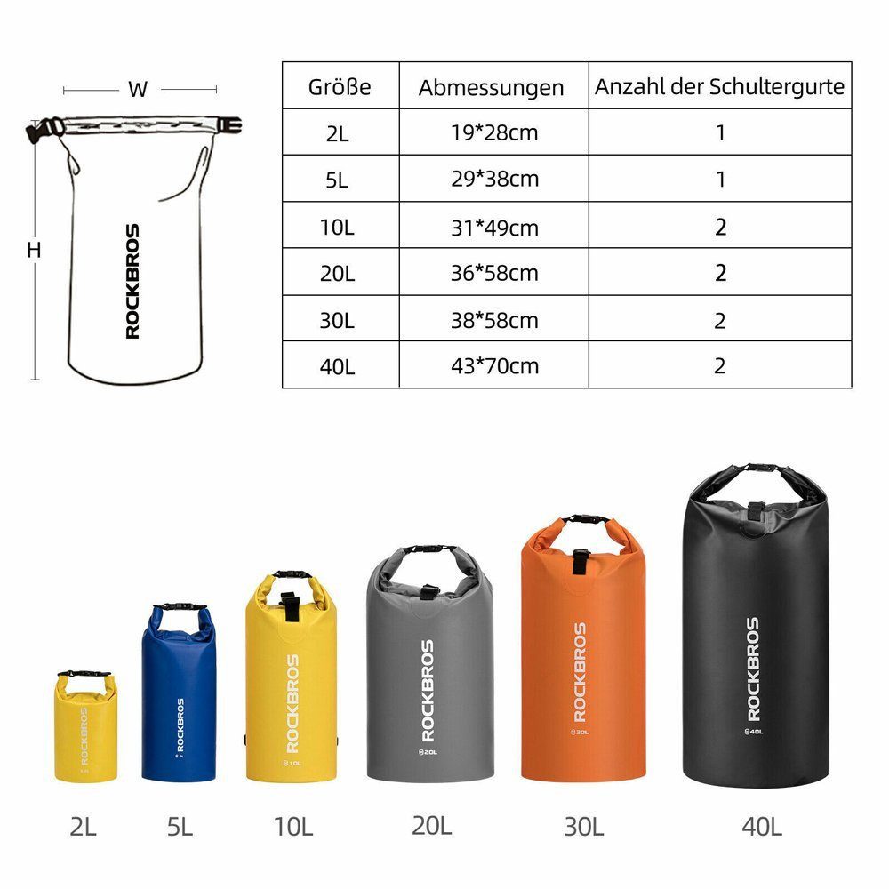 ROCKBROS Packsack, wasserdicht