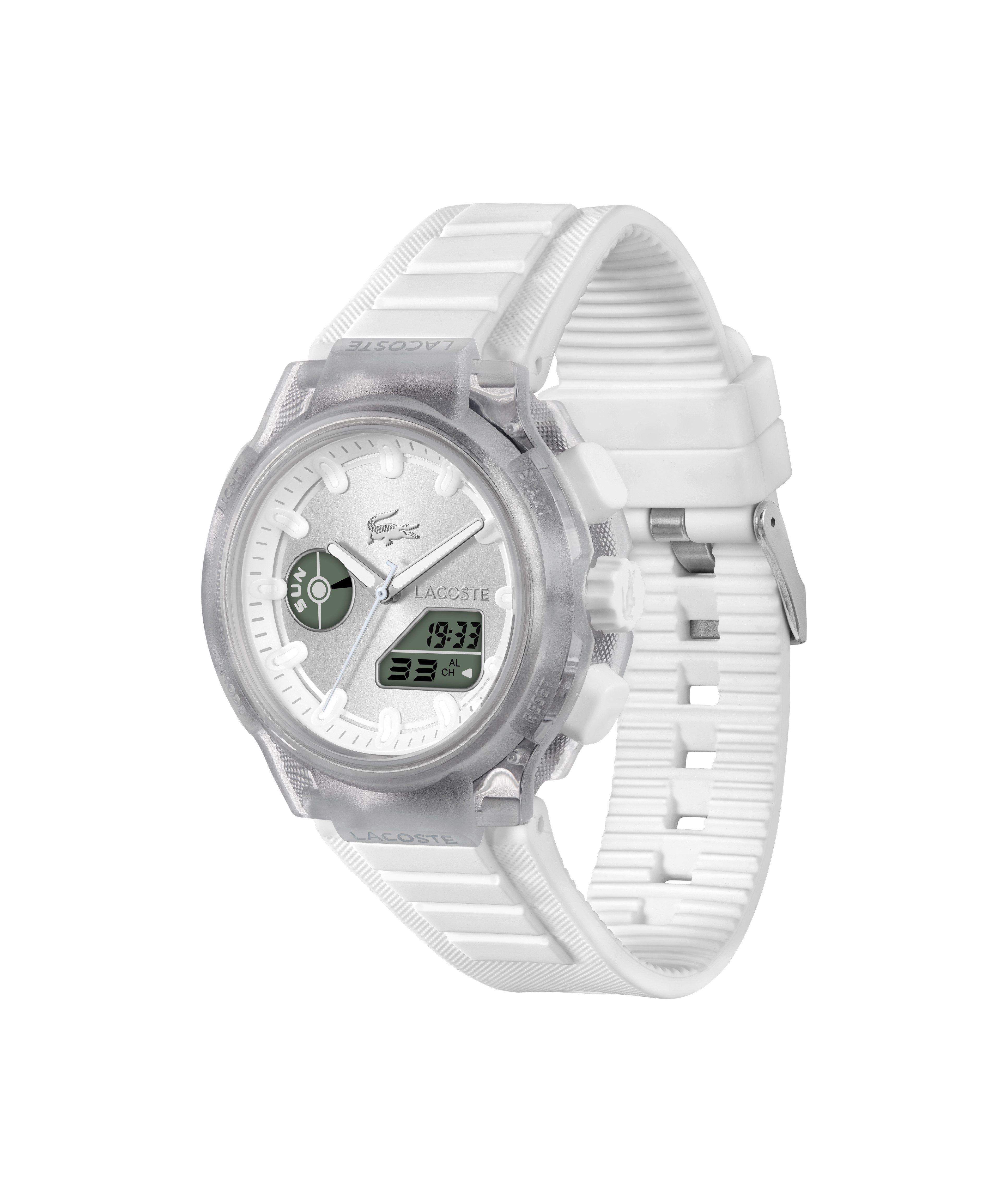 Lacoste Digitaluhr LC33 2001493, Quarzuhr, Armbanduhr, Damenuhr, Herrenuhr, Silikonarmband, analog