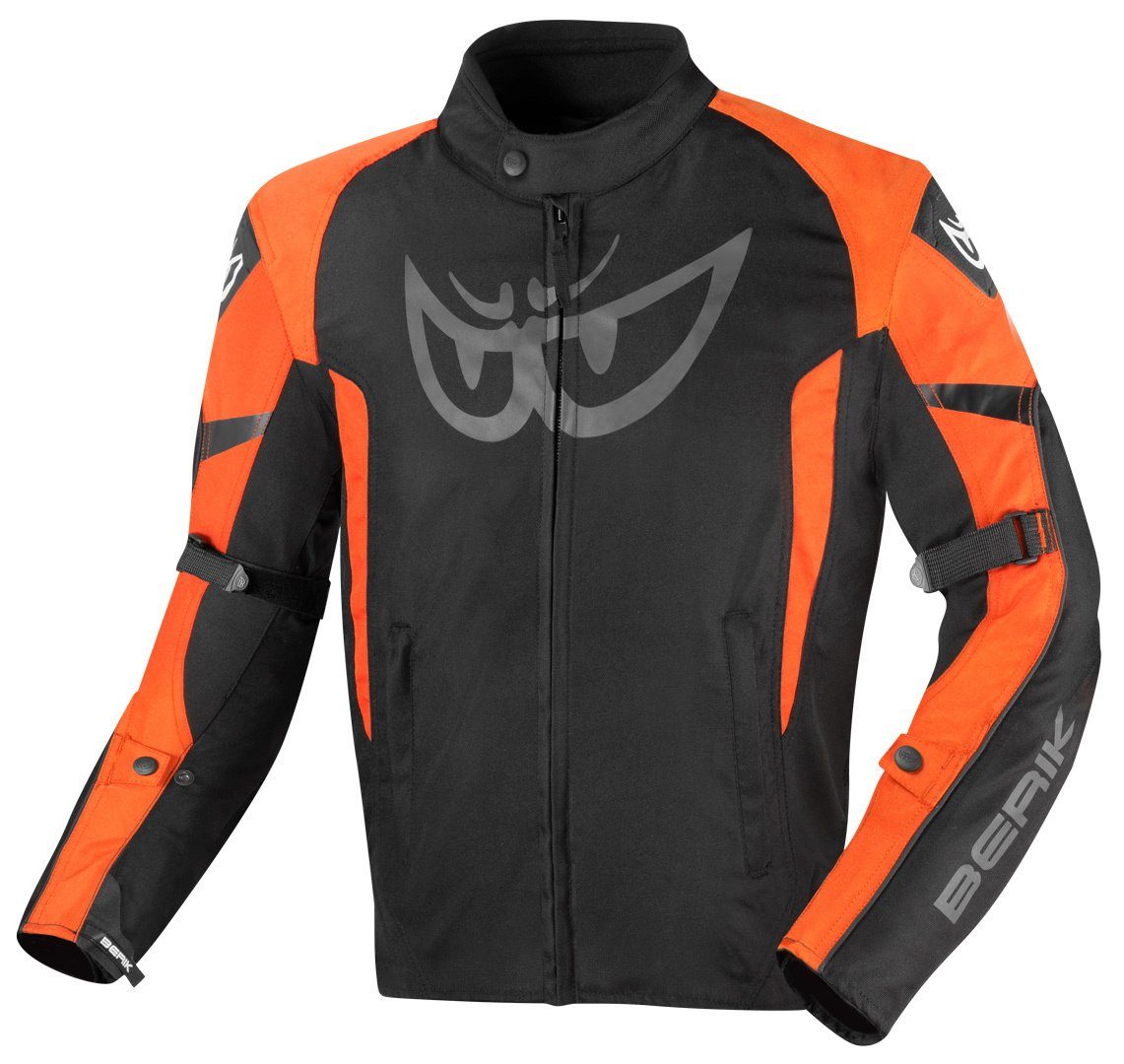 Berik Motorradjacke Tourer Evo wasserdichte Motorrad Textiljacke Black/Orange