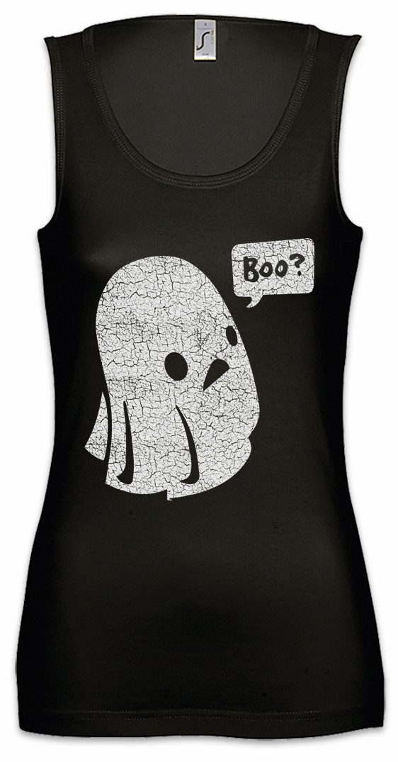 Urban Backwoods Tanktop Boo I Ärmelloses Damen T-Shirt Spectre Viral Geist Ghost Cute Gespenst Sweet Cartoon Spooky