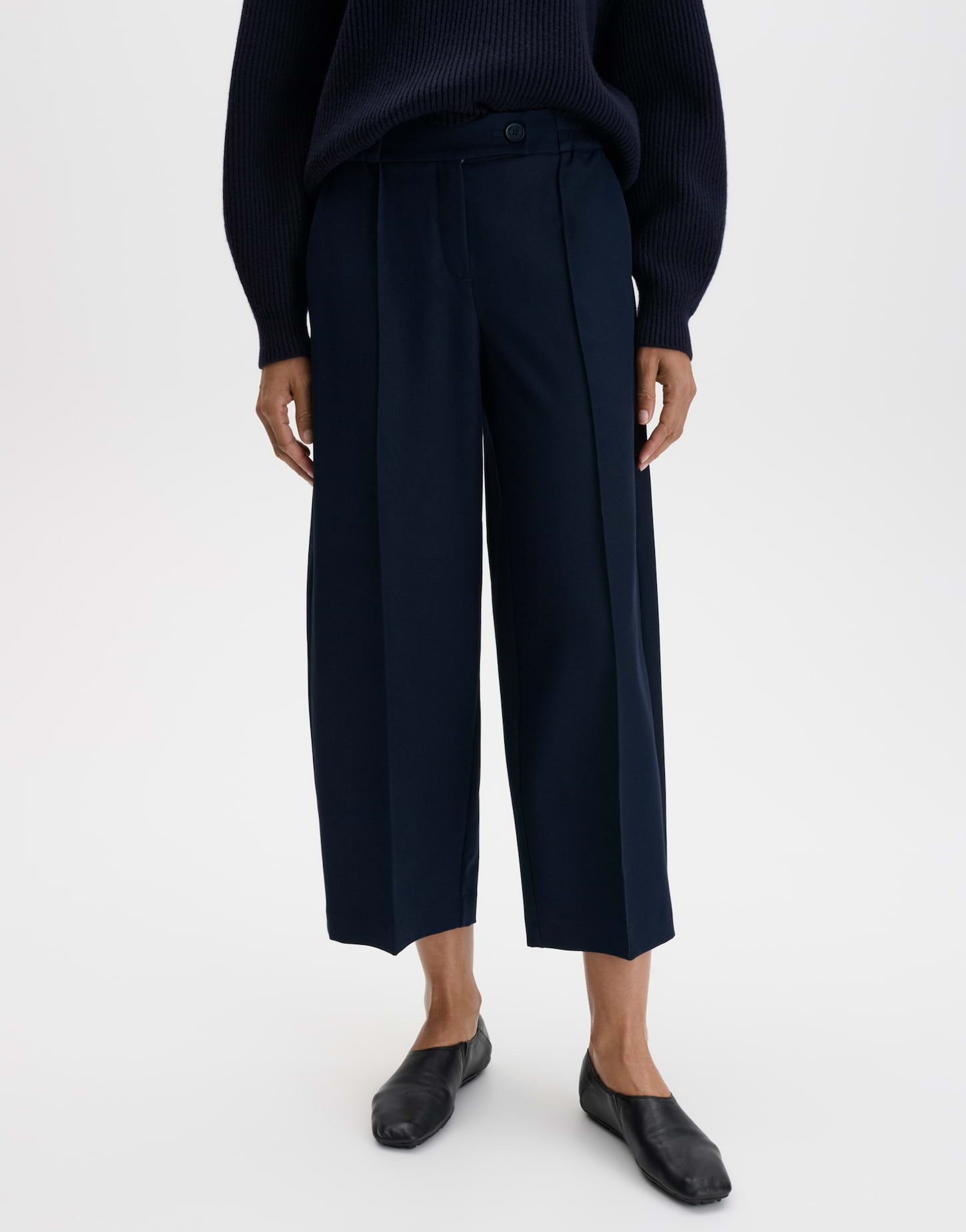 someday Stoffhose Cisilia decoded aus fließender Webware Weite Silhouette mit Mélange-Optik und verdecktem Zip-Fly