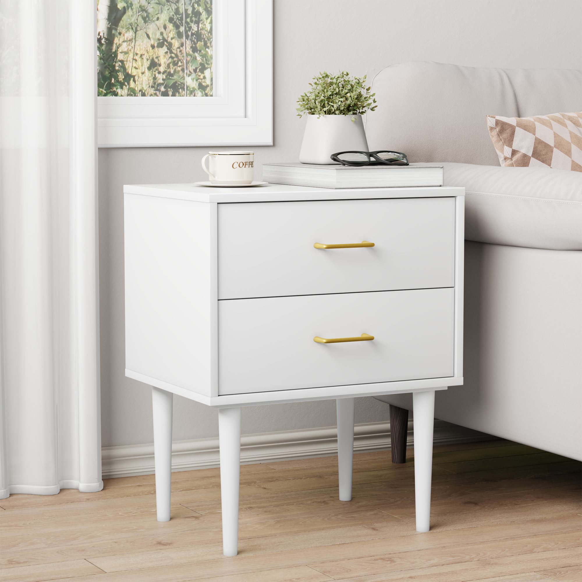 REDOM Nachttisch Nachtschrank,Nachtkonsole,Kommode,Nightstand,Beistelltisch günstig online kaufen