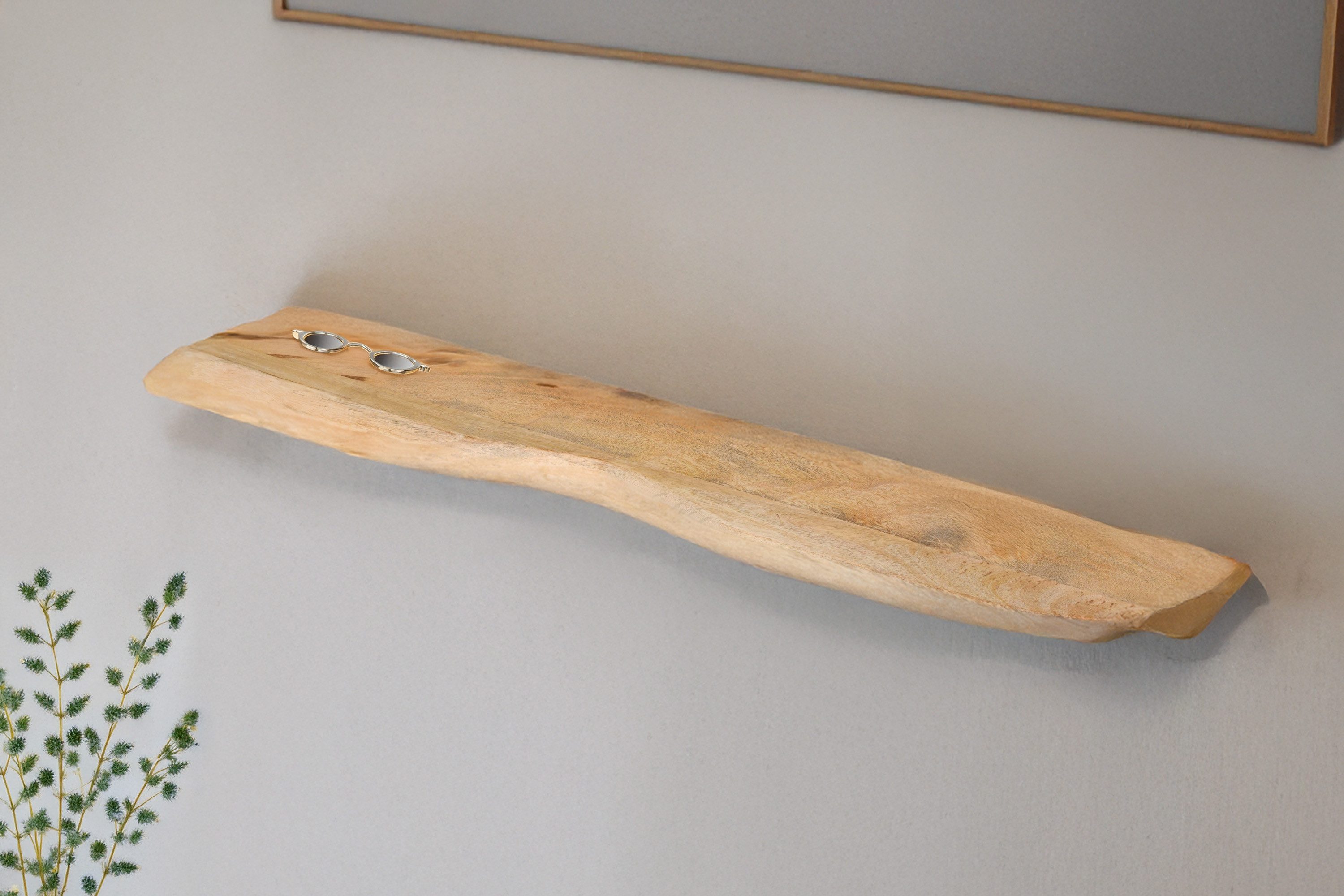 SAM® Wandregal Nomi, massives Mangoholz, Baumkante, verschiedene Größen günstig online kaufen