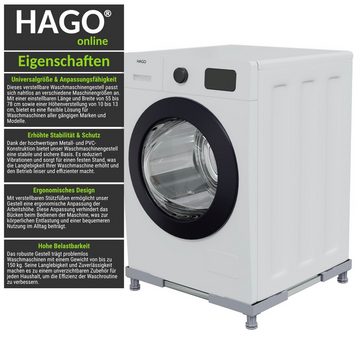 HAGO Waschmaschinenuntergestell Universal Waschmaschinen Trockner Untergestell Sockel Podest Fuß Rahme
