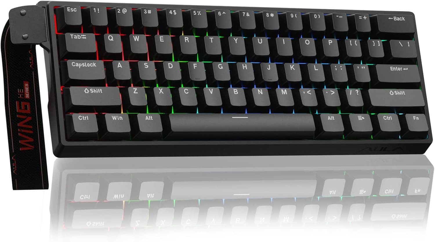 nsihing AULA WIN60 HE Mechanische Tastatur, Rapid Trigger, Hot Swap, RGB Gaming-Tastatur