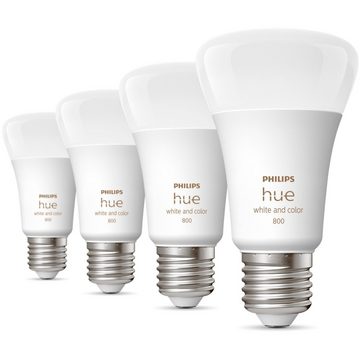 Philips LED-Leuchtmittel Hue White & Color Ambiance 4er-Pack - LED-Lampe - weiß, E27