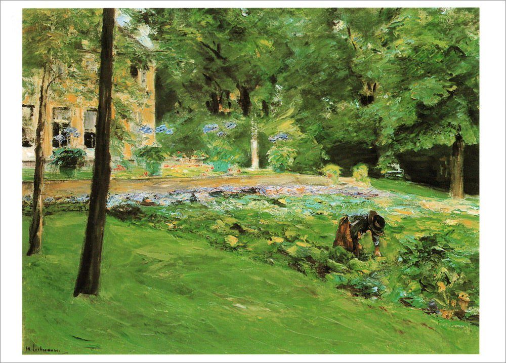 Postkarte Kunstkarte Max Liebermann "Kohlfeld am Wannsee"