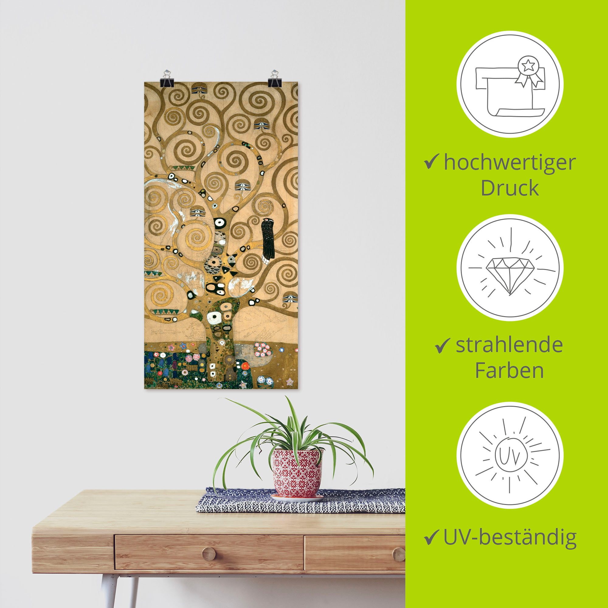 Artland Poster Lebensbaum. Detail, Werkvorlage, Bäume (1 St), ohne Rahmen