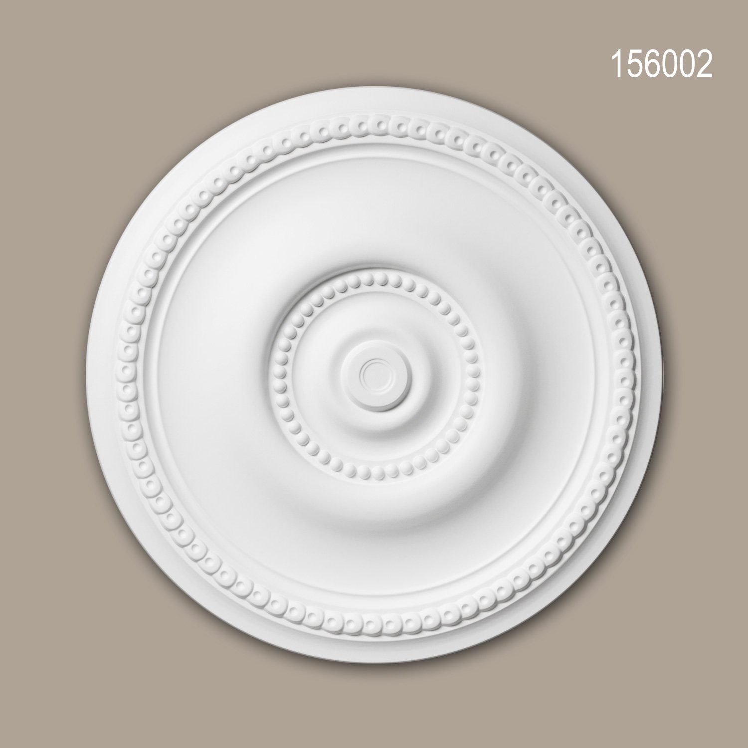 Profhome Decken-Rosette 156002 Rosette aus Polyurethan Stuck Deckenrosette Zierelement Ø 52 cm (Rosette, 1 St., Deckenrosette, Medallion, Stuckrosette, Deckenelement, Zierelement), weiß, vorgrundiert, Stil: Jugendstil