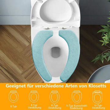 WC-Deckelbezug 2 Stück Toilettensitz Winterverdickung Sitz Toilettensitz-Aufkleber Fivejoy