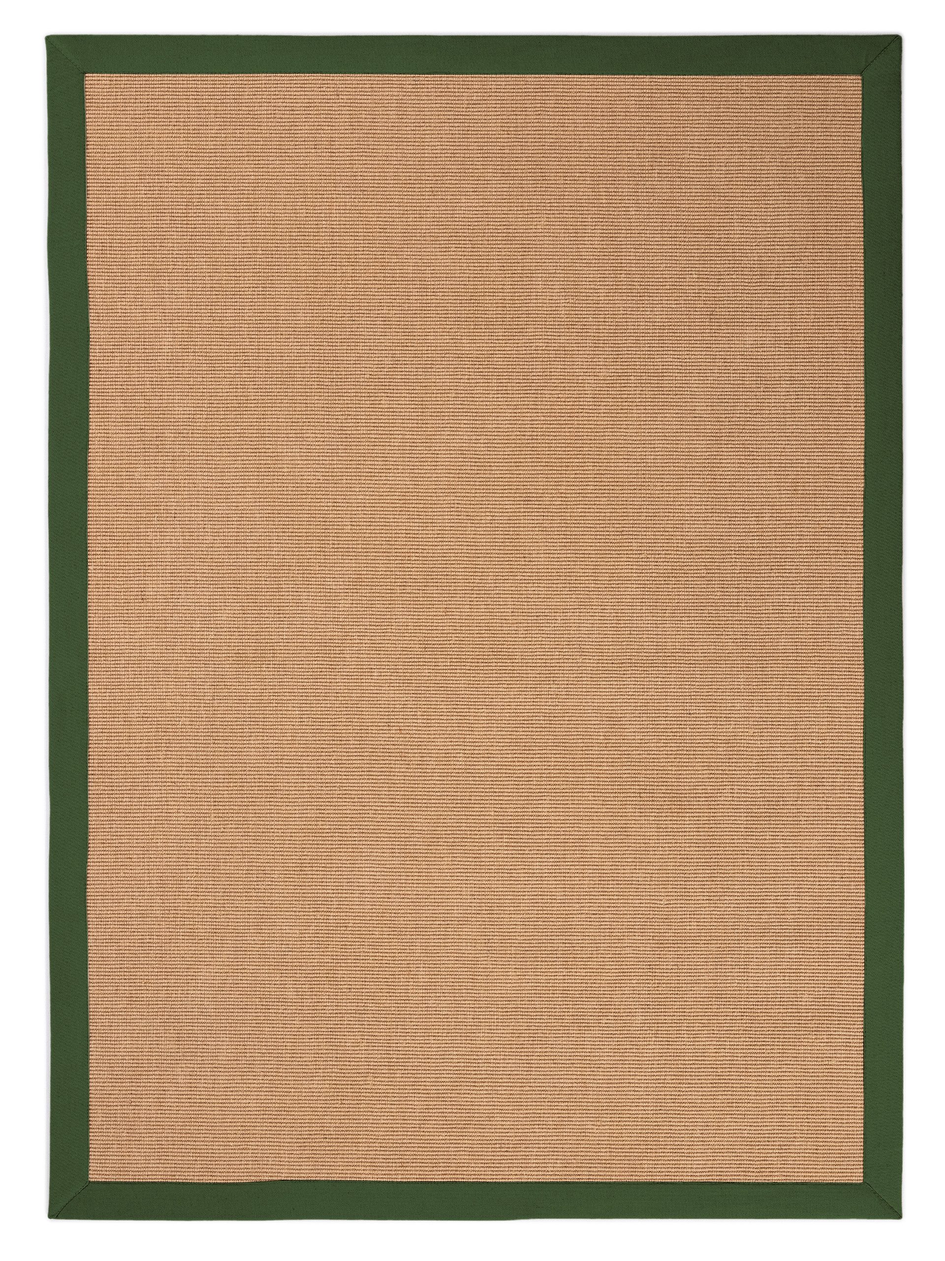 carpetfine Sisalteppich Sisal, auch als Läufer erhältlich, rechteckig, Höhe: 5 mm, mit farbiger Bordüre, Anti Rutsch Rückseite, viele Größen, Wohnzimmer