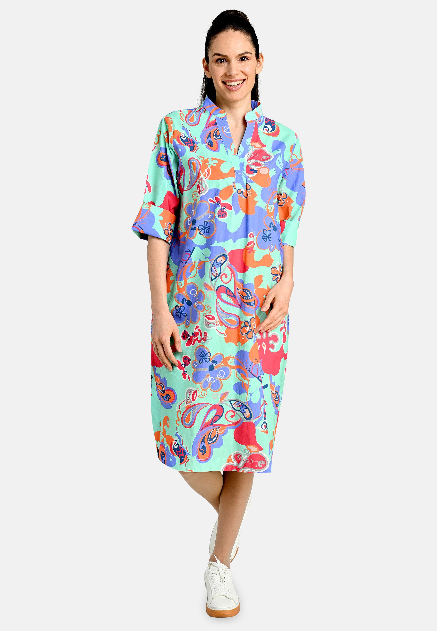 BICALLA Midikleid Dress Tunic Print - 13/turquoise (1-tlg)