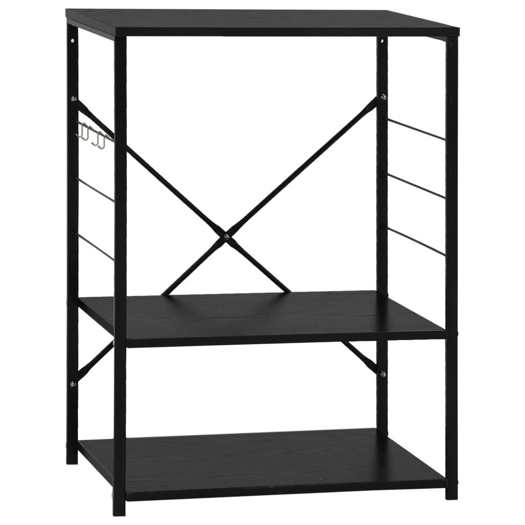 vidaXL Schubkasteneinsatz Mikrowellenregal Schwarz 60×39,6×79,5 cm günstig online kaufen
