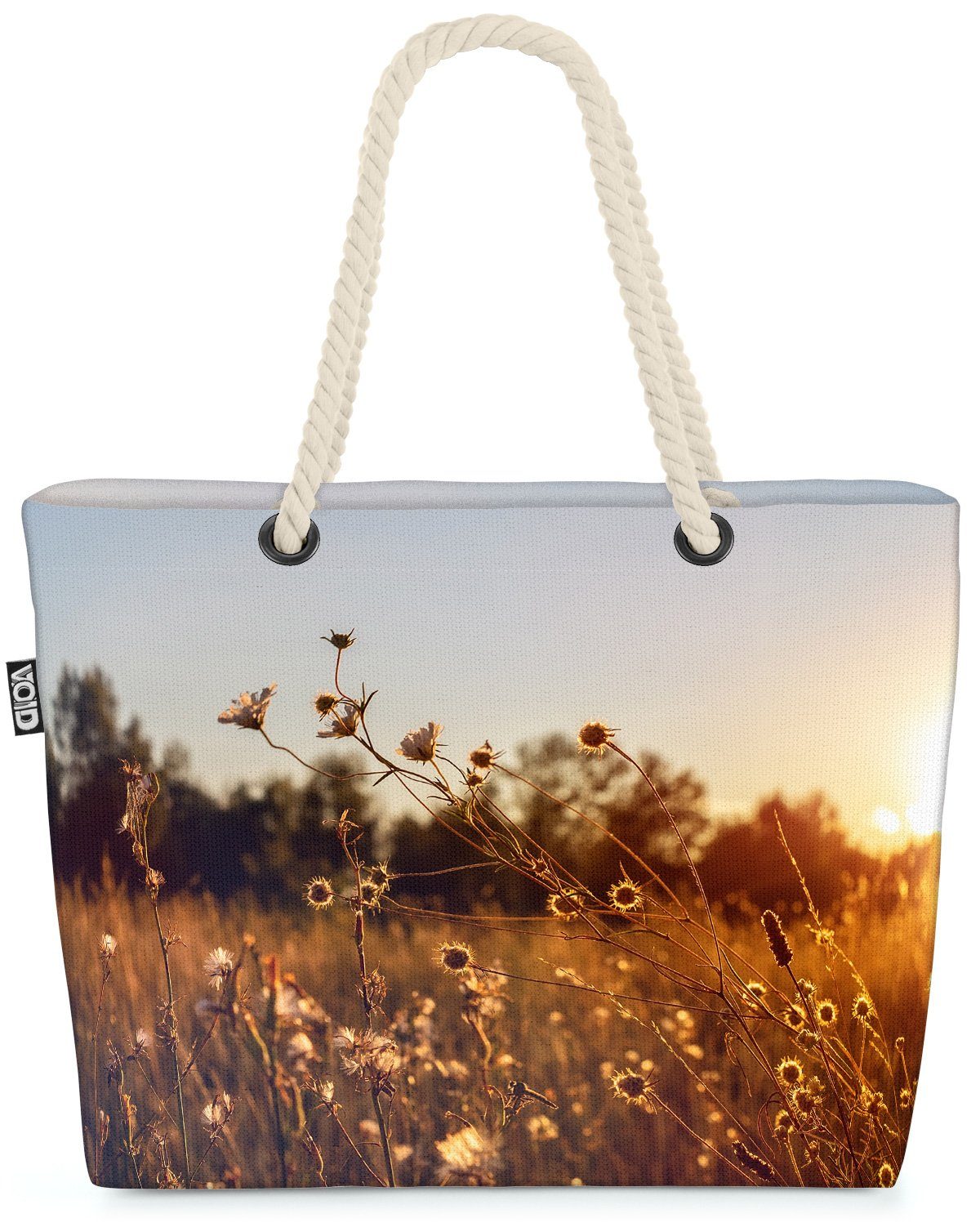 VOID Strandtasche (1-tlg), Trockenblumen Wiese Blumen blumen wiese landschaft rustikal romatisch