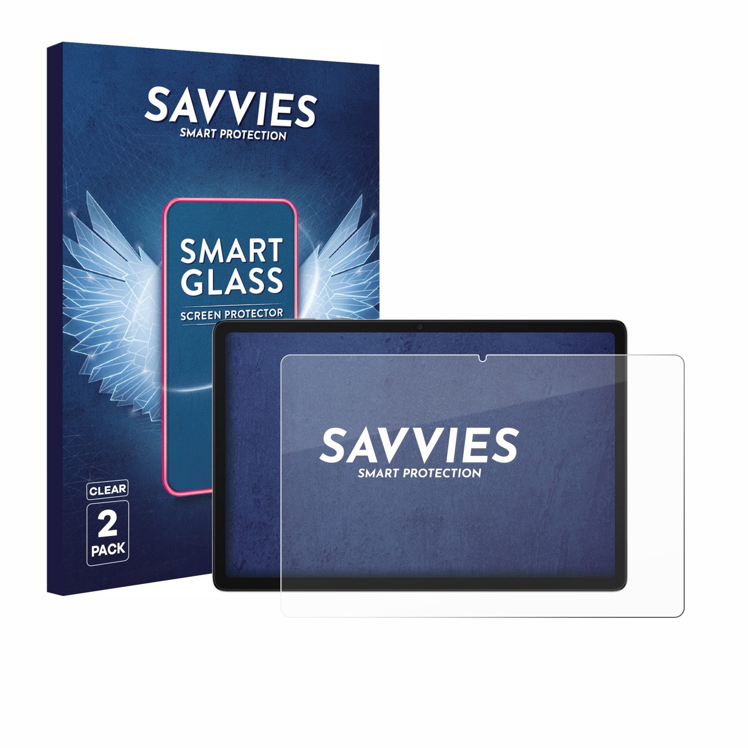 Savvies Displayschutzglas Schutzglas Panzer für Samsung Galaxy Tab A11 Plus WiFi 11", 2 Stück, Schutzfolie Display Schutz Glas Folie klar