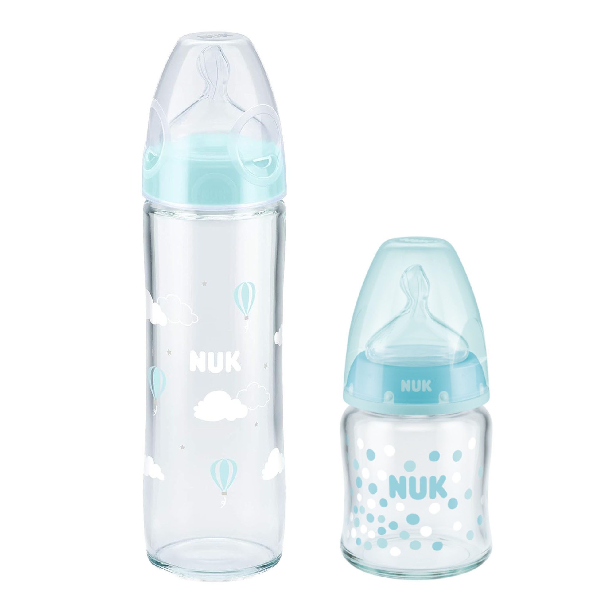Babyflasche NUK babyflasche Glasflasche set 0+ 240ml+120ml