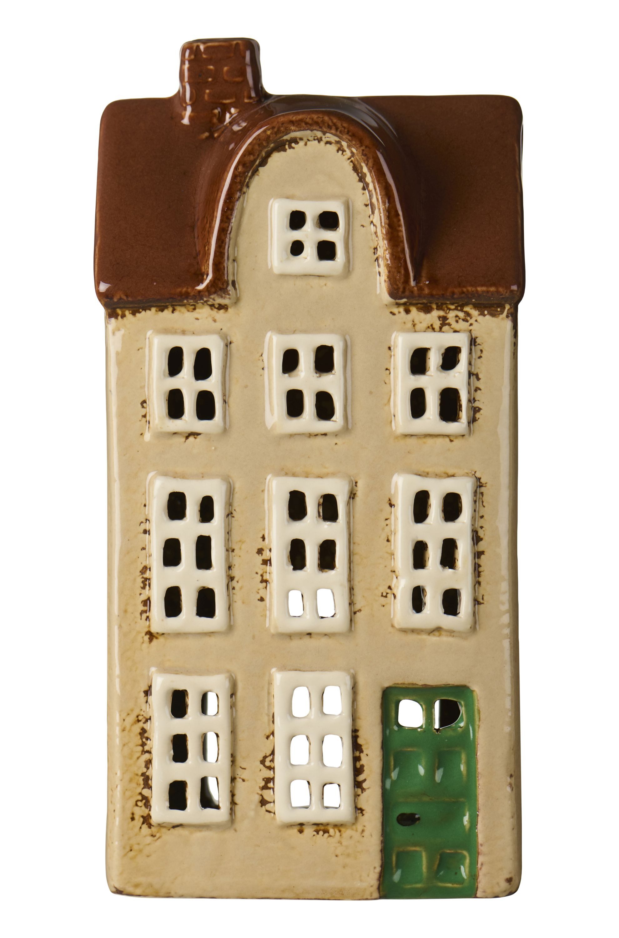 Ib Laursen Windlicht Ib Laursen - Lichterhaus Teelichthaus Windlicht Haus Nyhavn Beige