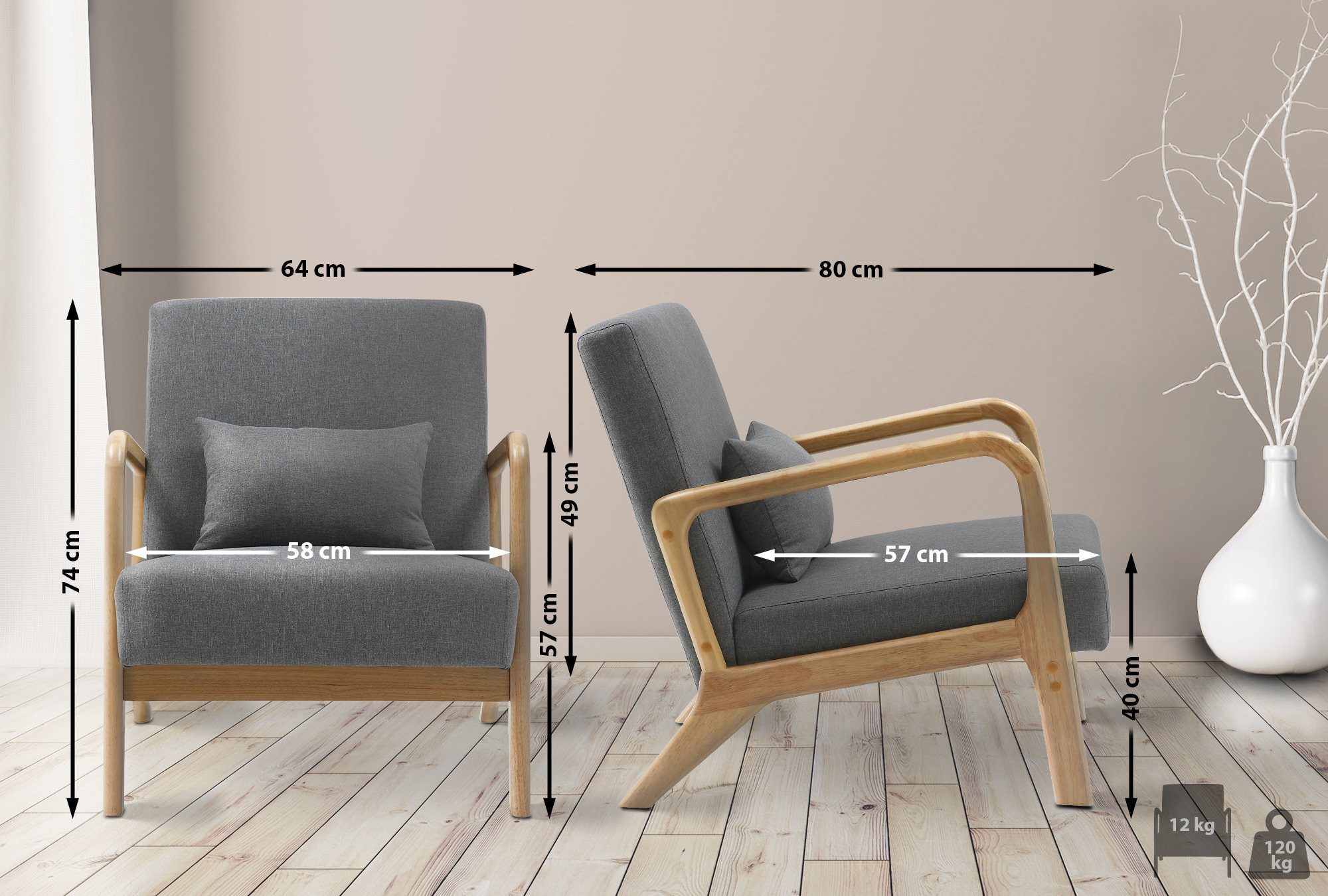 TPFLiving Sessel Calvion (Bodenschoner schützen empfindliche günstig online kaufen