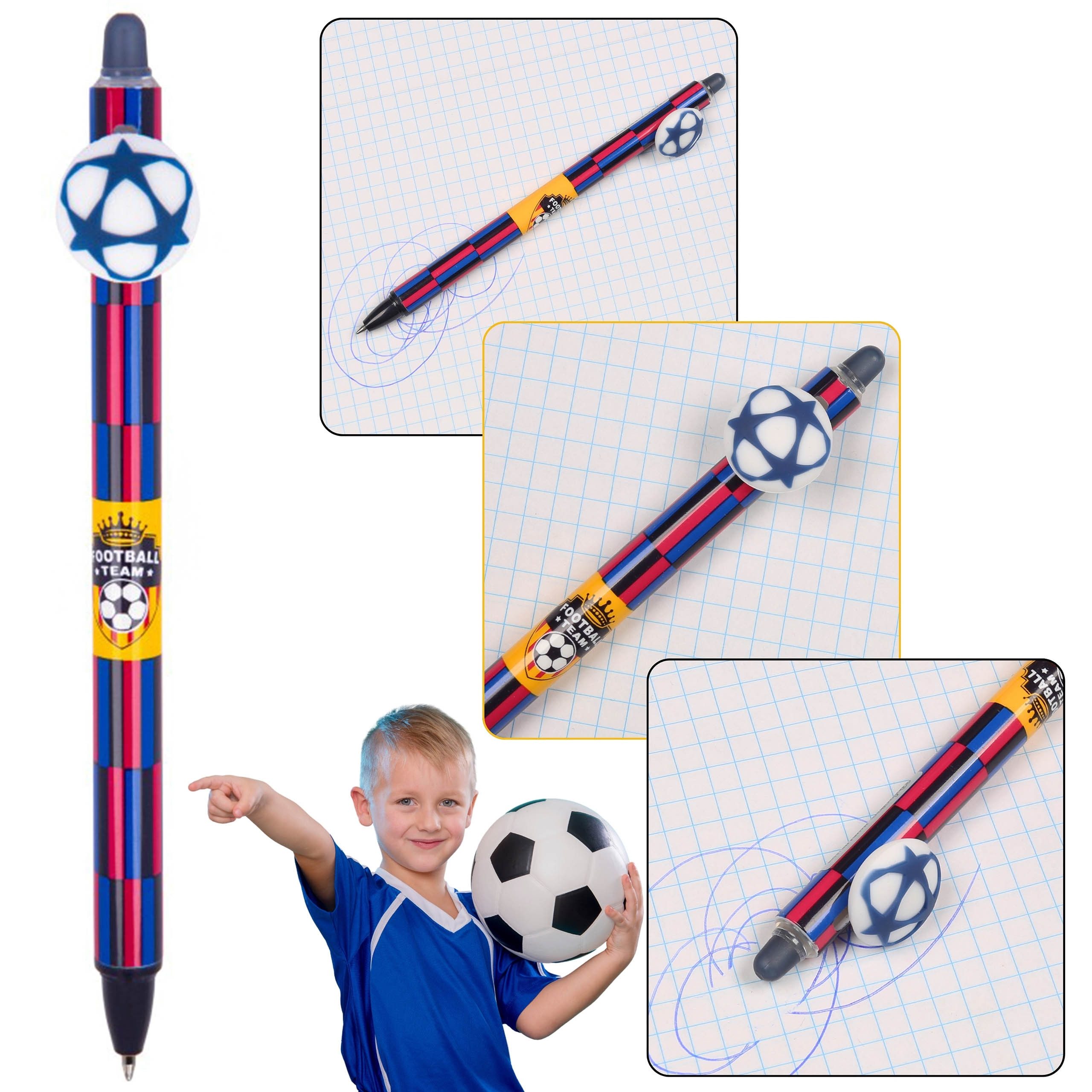 Kugelschreiber FC Barcelona automatischer Gelschreiber,blaue Tinte,löschbar,0,5 mm