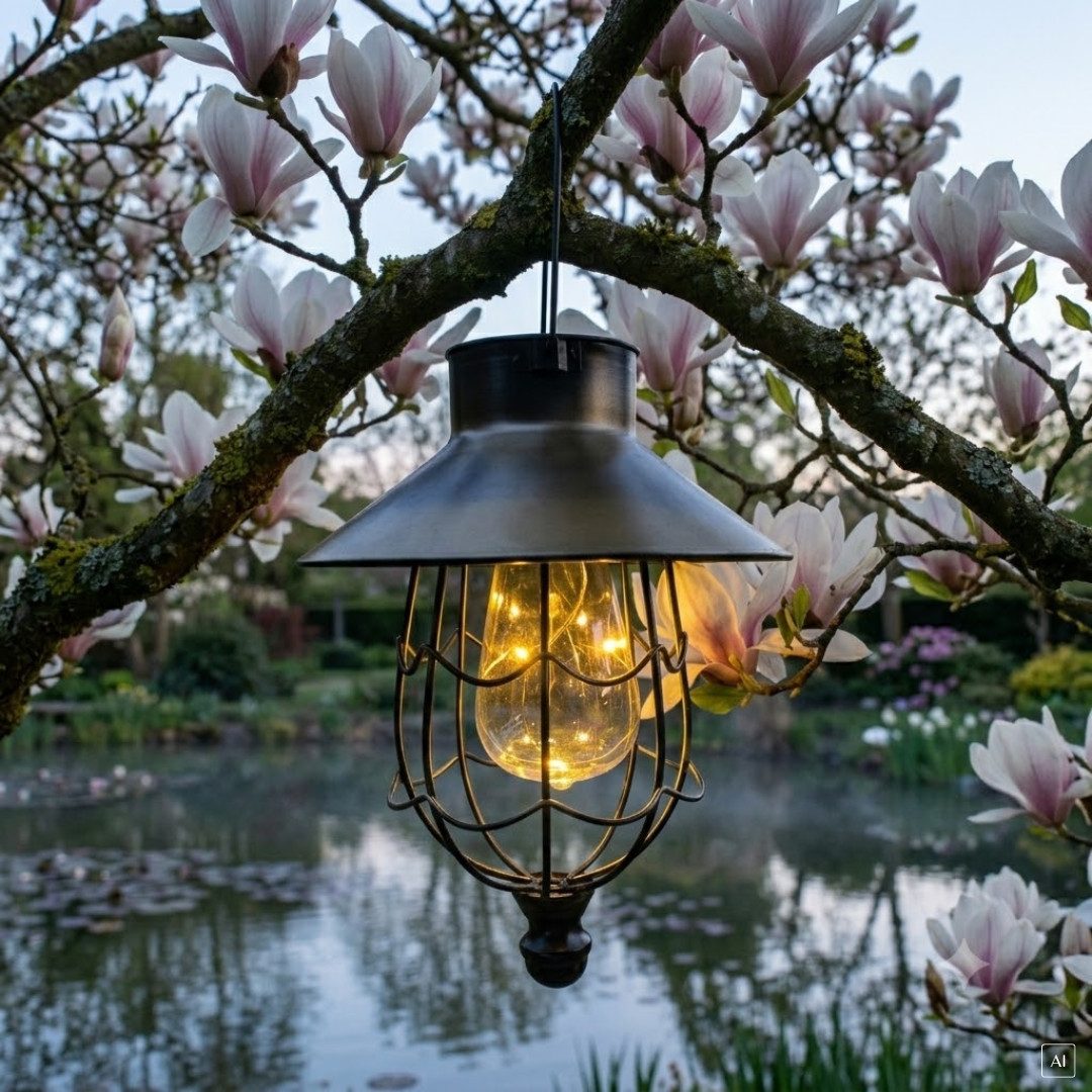abc HOME LED-Hängeleuchte Laterne, LEDs, Solarpanel, Lichtsensor, LED fest integriert, warm-weiß