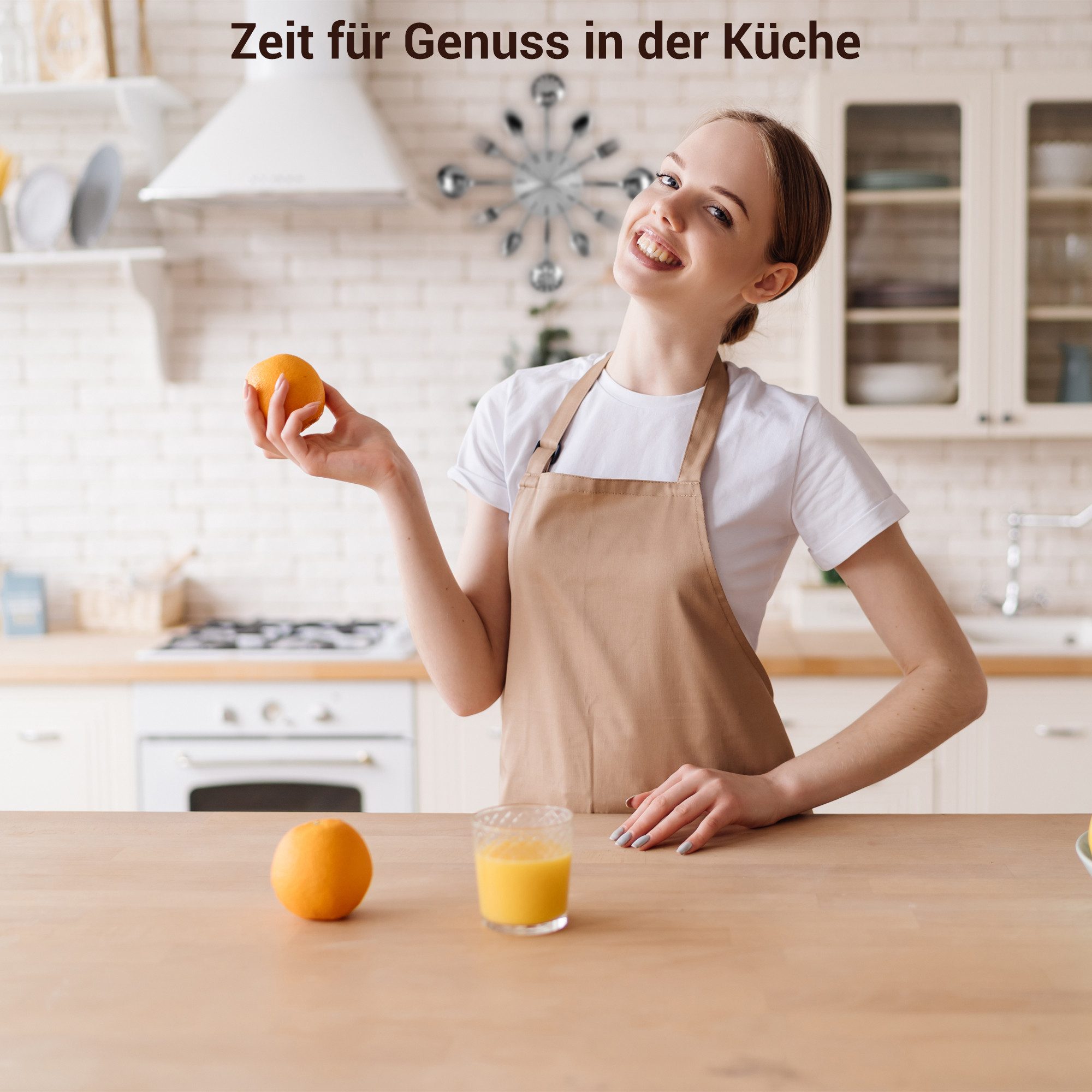 hausleben Wanduhr im Küchenbesteck-Look (35 cm)