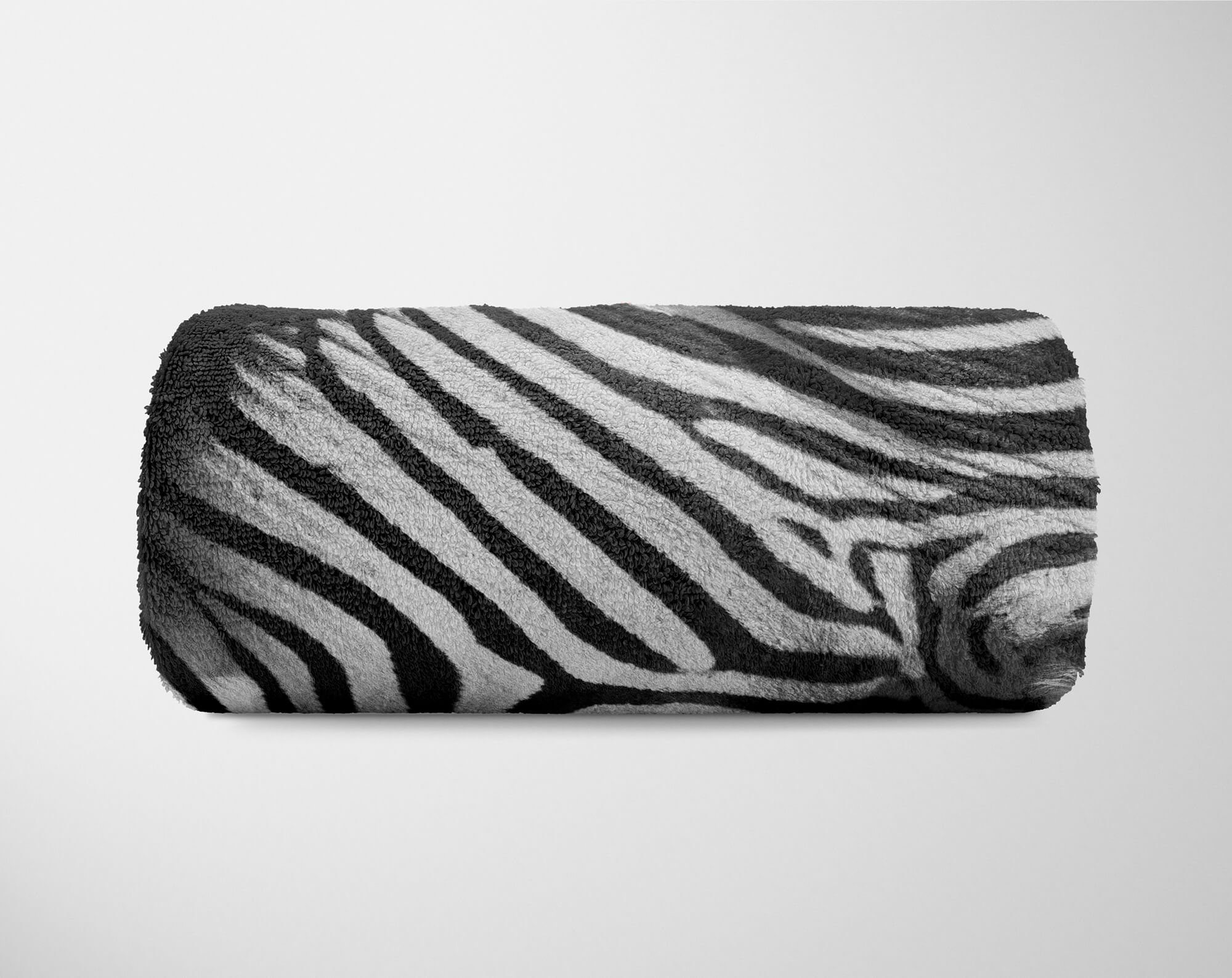 Sinus Art Handtücher Handtuch Strandhandtuch (1-St), mit Kuscheldecke Zebra Saunatuch Handtuch Schwarz Weiß, Baumwolle-Polyester-Mix Tiermotiv